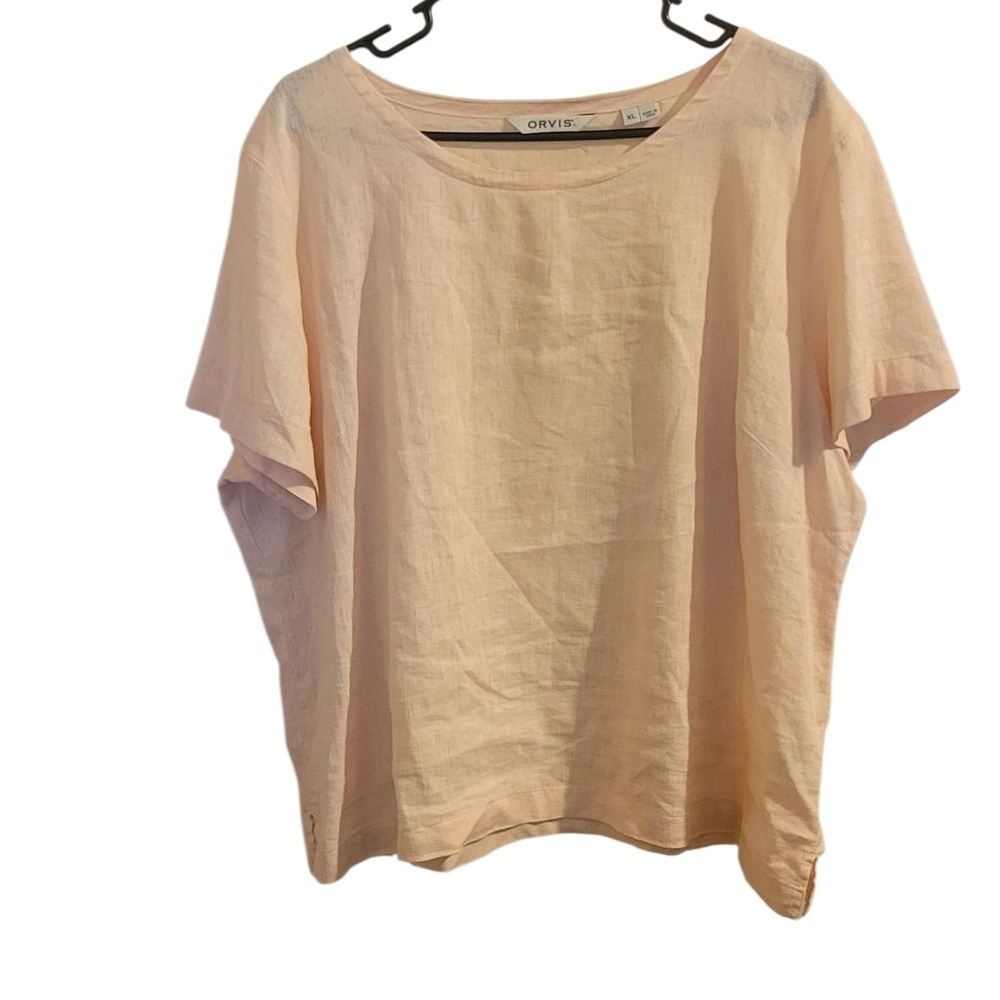 Orvis Women's Light Pink Short Sleeve Top - Picture 1 of 4